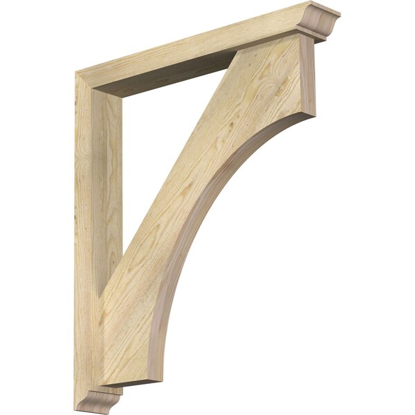 Ekena Millwork Westlake Traditional Rough Sawn Bracket w/ Offset Brace, Douglas Fir, 4"W x 26"D x 30"H BKT0402X26X30WTL01RDF - main